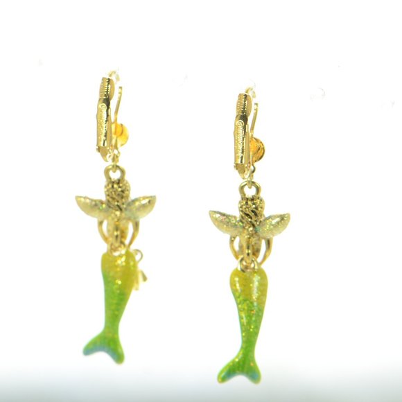Kirks Folly Mermaid Leverback Earrings - Picture 3 of 5